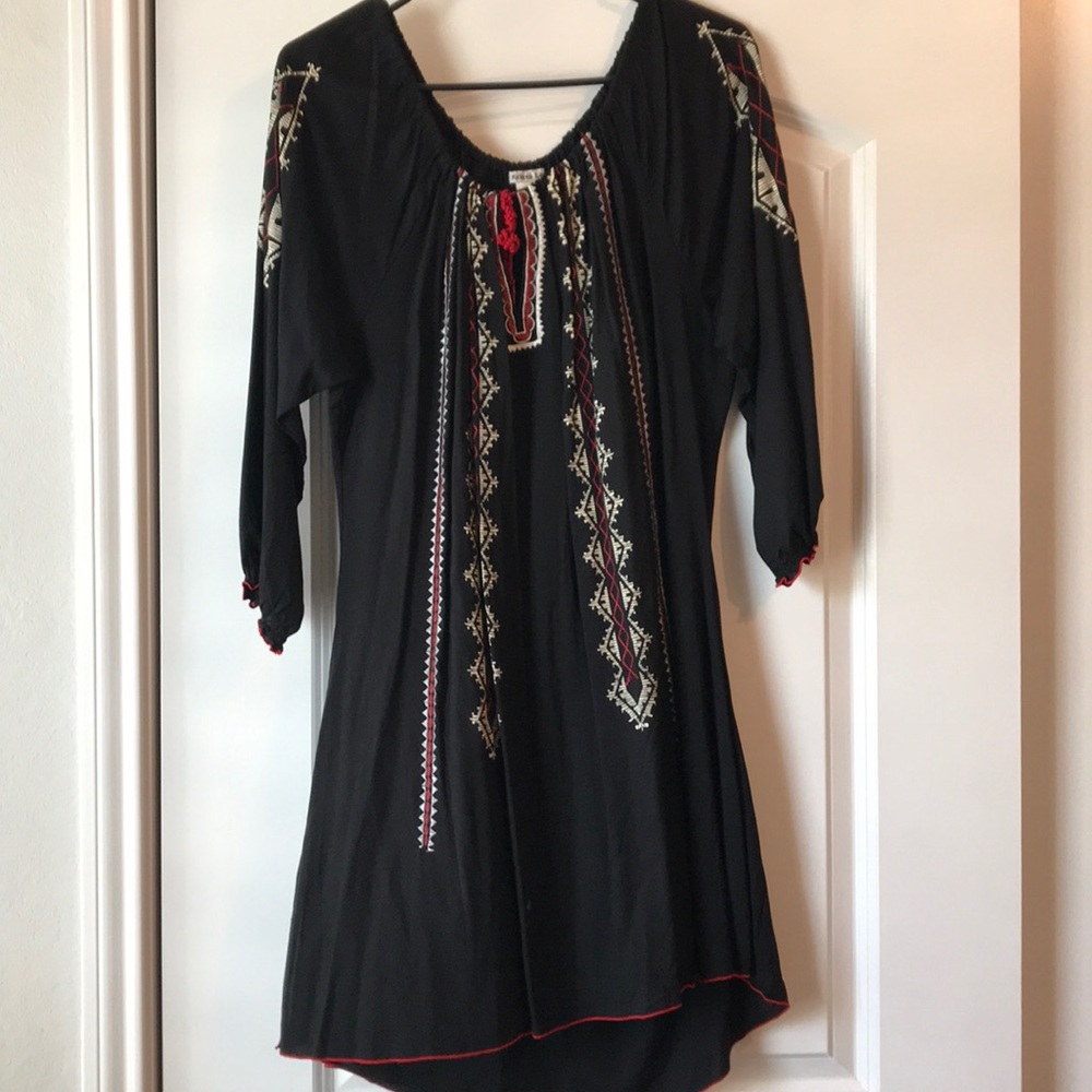 Flowy, tribal design dress